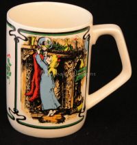 VICTORIAN CHRISTMAS Coffee Mug Made in Japan - VINTAGE